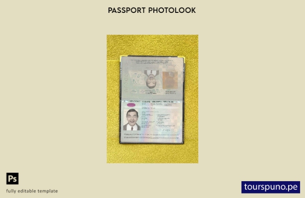 listo para imprimir plantilla de aspecto fotográfico del pasaporte belga ()